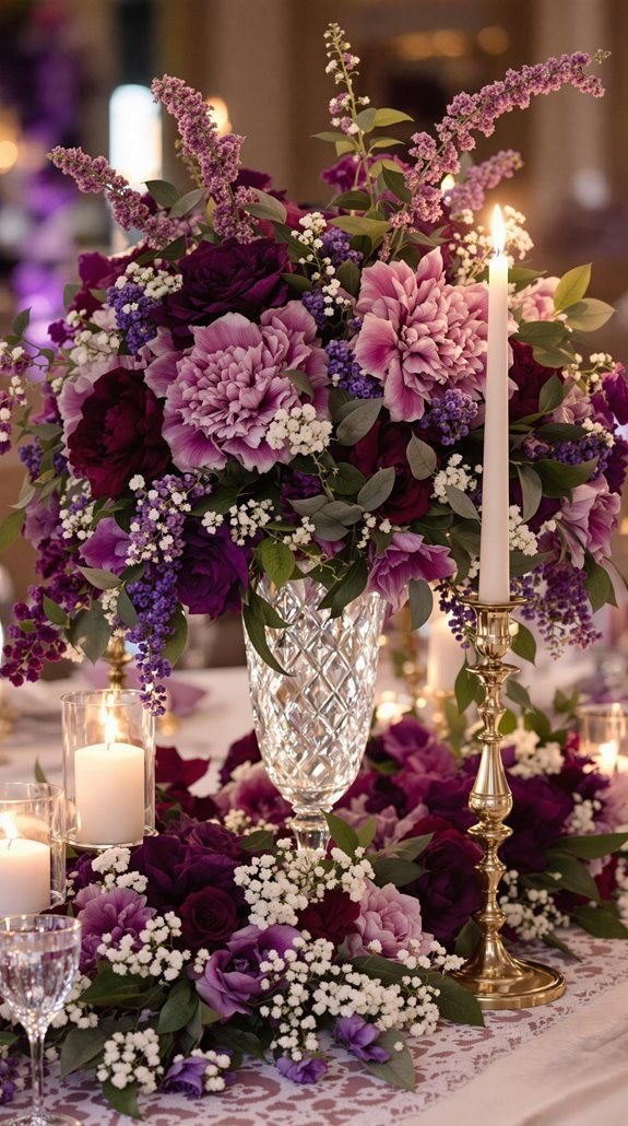 Winter wedding flower decore