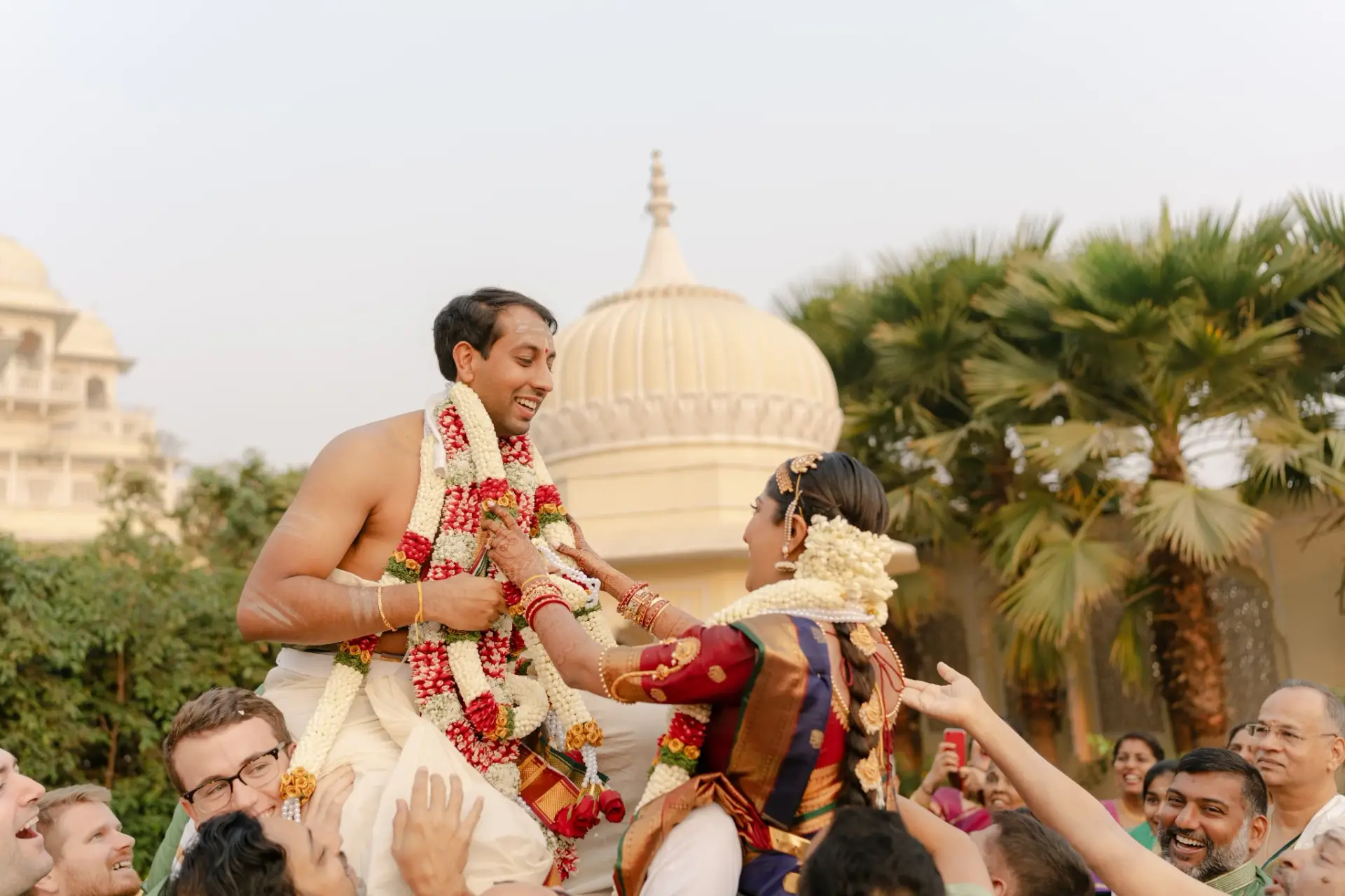 Ankita and Ajay celebrating together among family at Hyatt Regency Jaipur Mansarovar, Jaipur