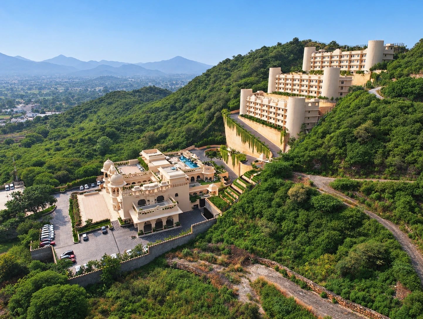 Aurika, Udaipur — palace and setting in daylight