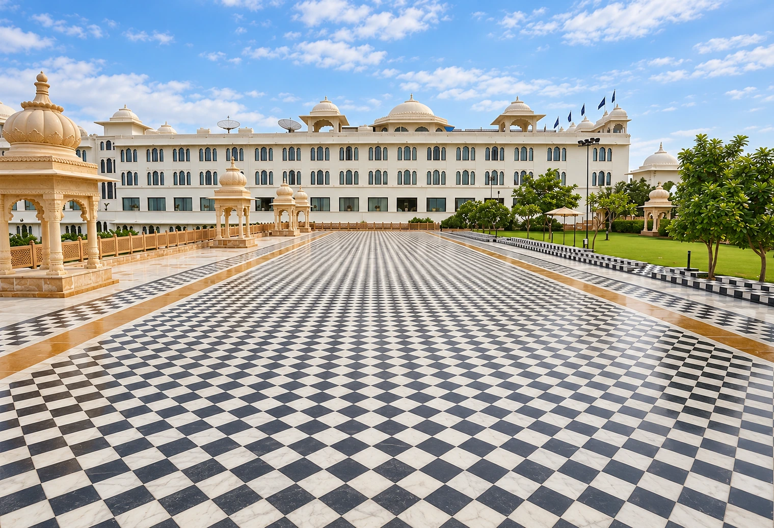 Radisson Blu Udaipur Palace Resort & Spa, Fateh Sagar area, Udaipur — hotel architecture and setting